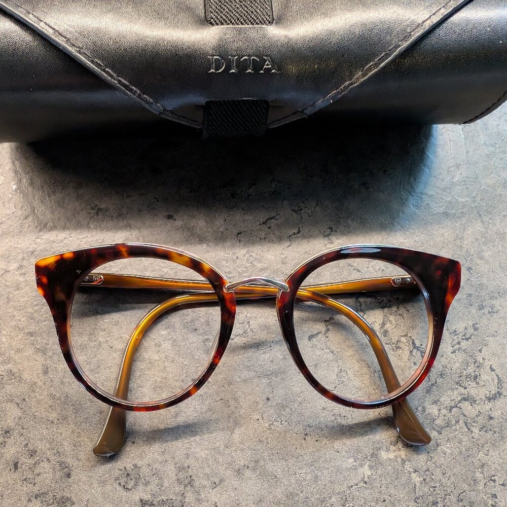 DITA Reckless glasses frames DRX-3037-B-TRT-GLD